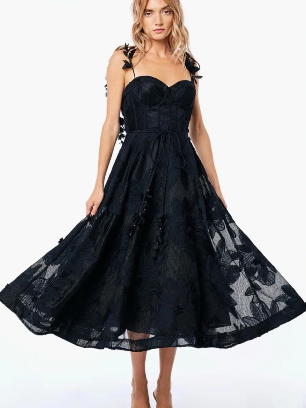 Ciebon Emilia bustier lace Midi Dress cocktail